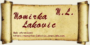 Momirka Laković vizit kartica